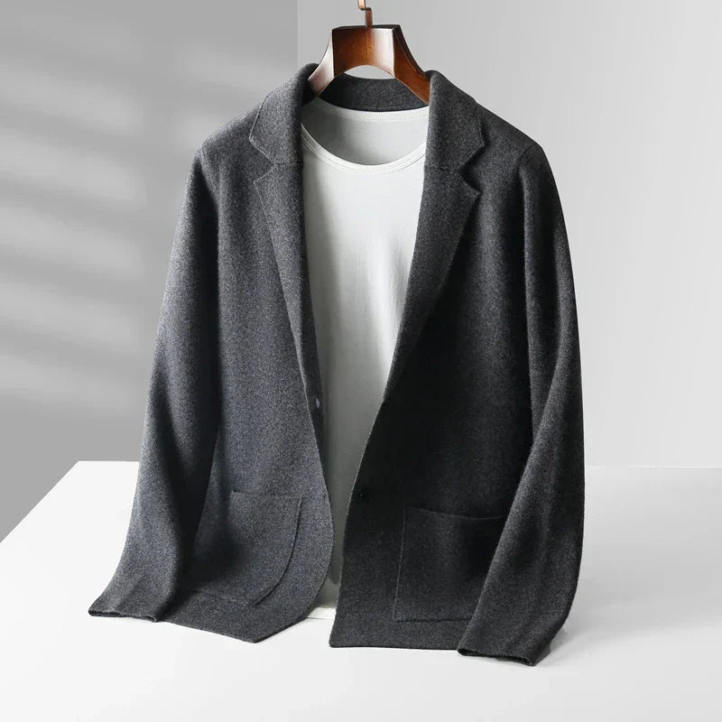 Cardigan façon blazer en maille douce