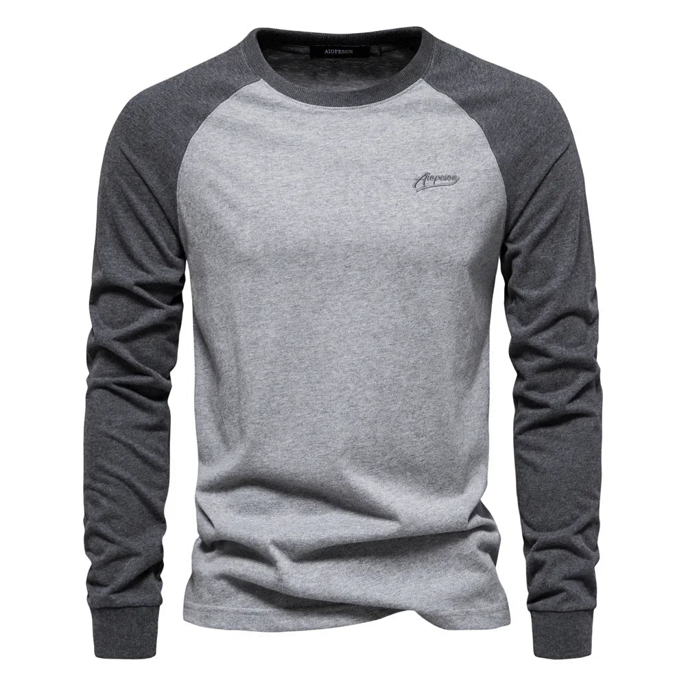 T-shirt raglan bicolore à manches longues