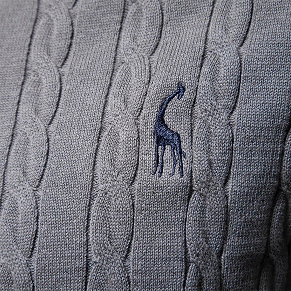 Pull en maille torsadée