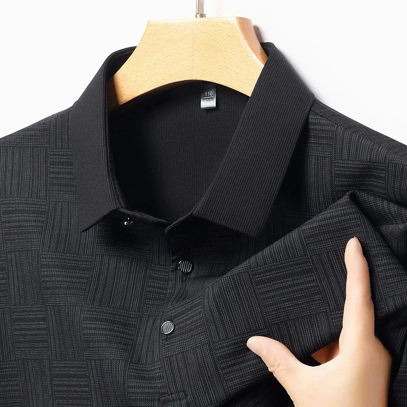 Polo manches courtes à imprimé discret