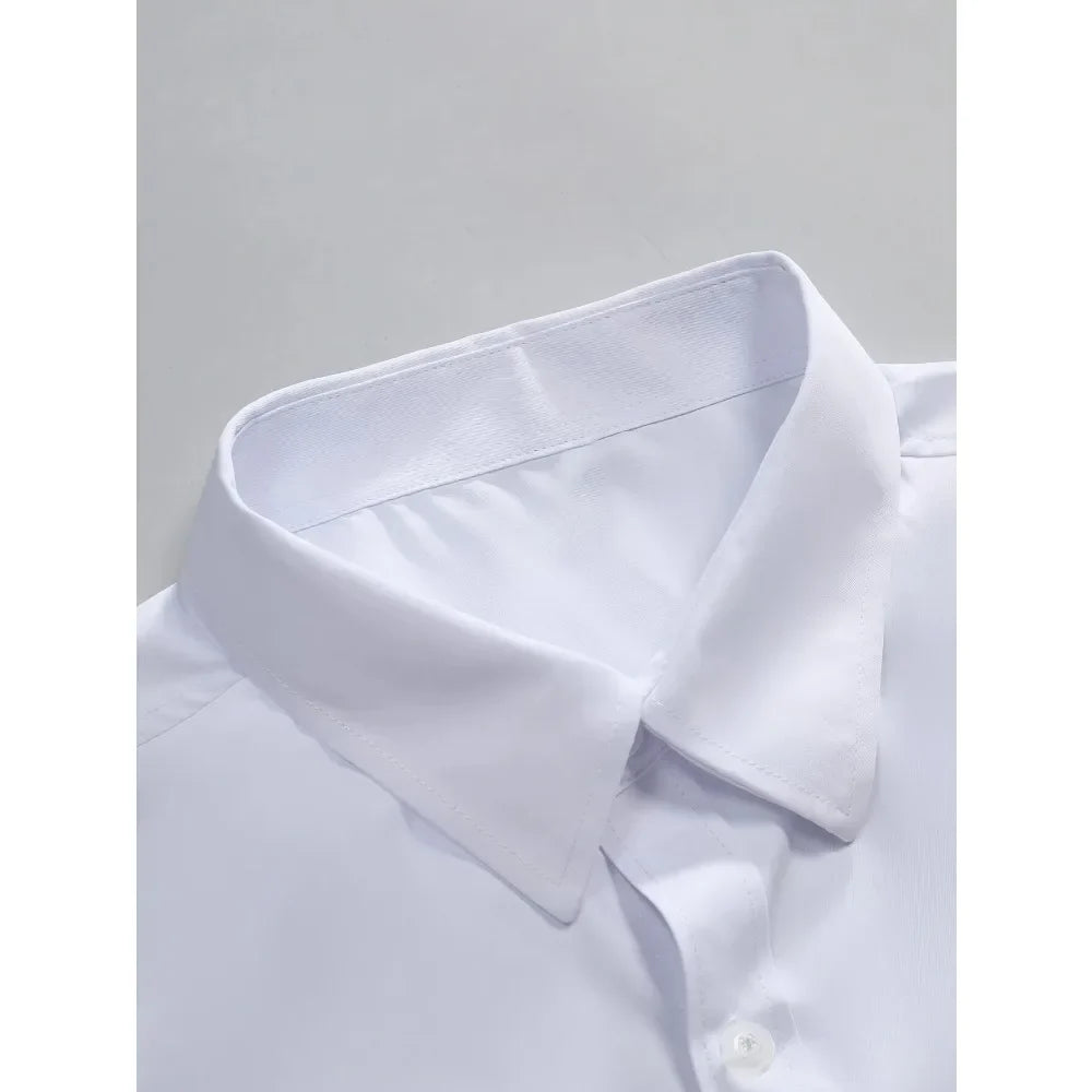 Chemise unie à manches longues