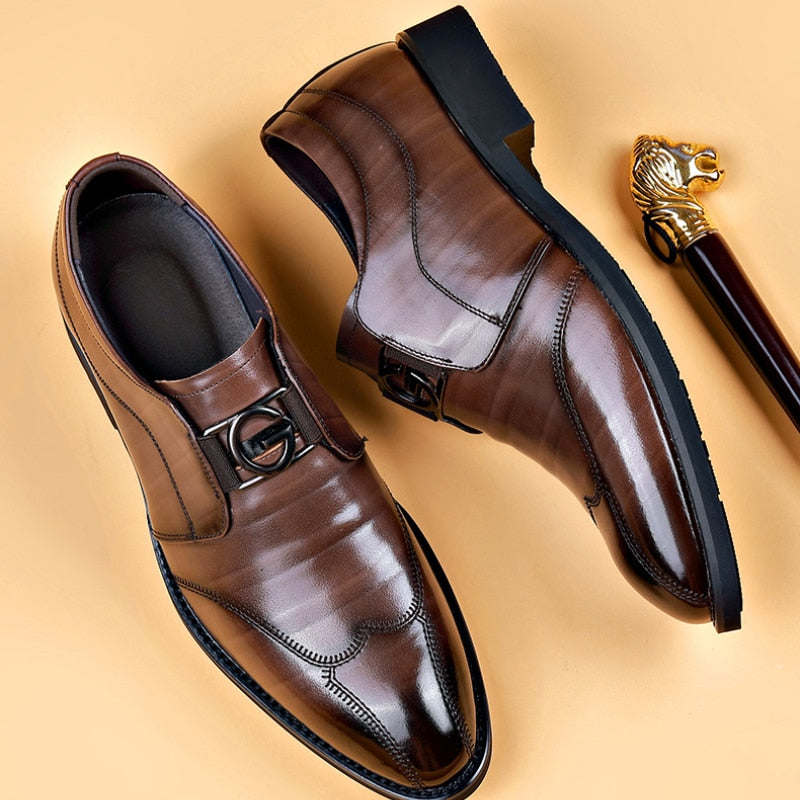 Chaussures classiques en cuir à lacets style costume élégant intemporel homme – Saint-Trojan