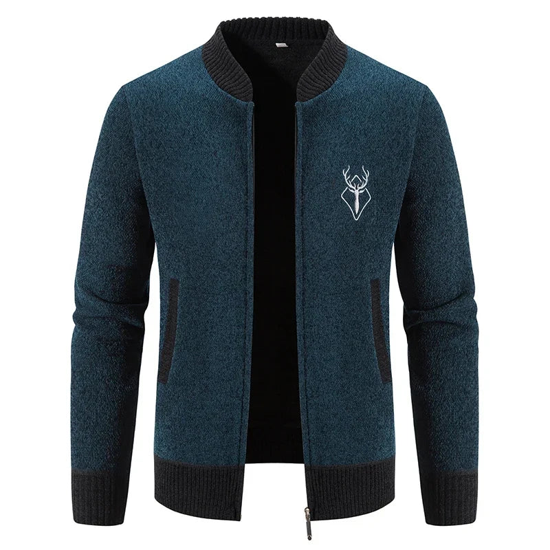 Gilet sans manches en maille motif cerf