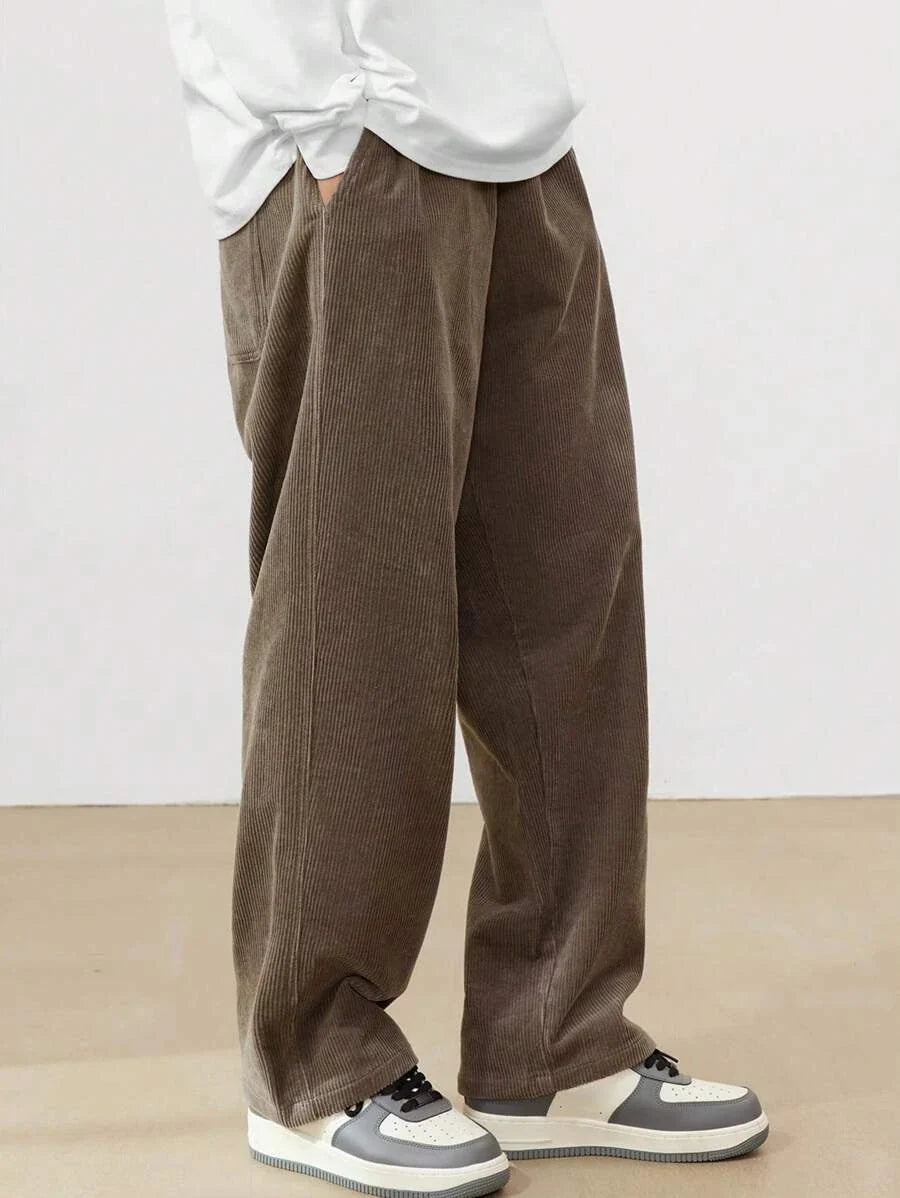 Pantalon velours côtelé coupe droite