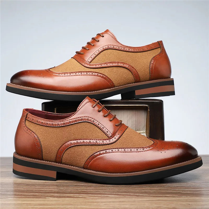 Chaussures brogues bicolores à lacets