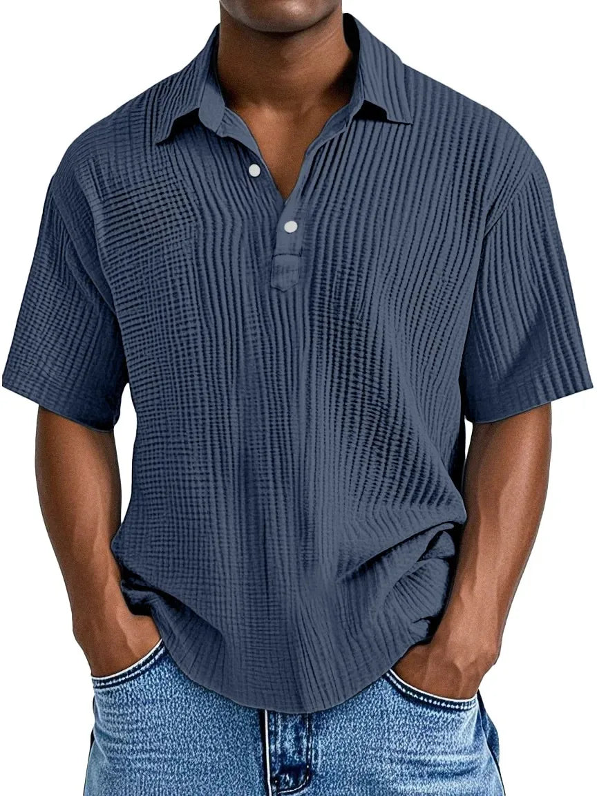 Chemise d'été rétro coupe décontractée