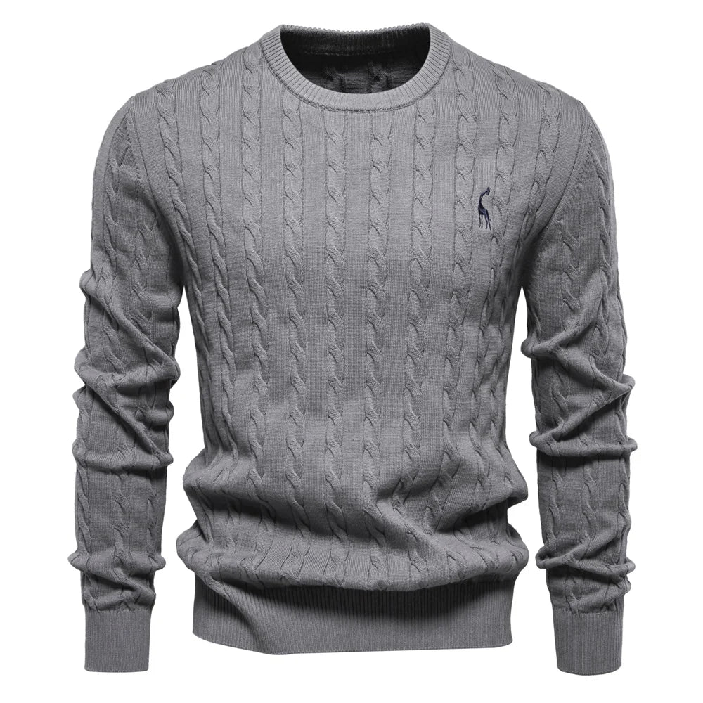 Pull en maille torsadée