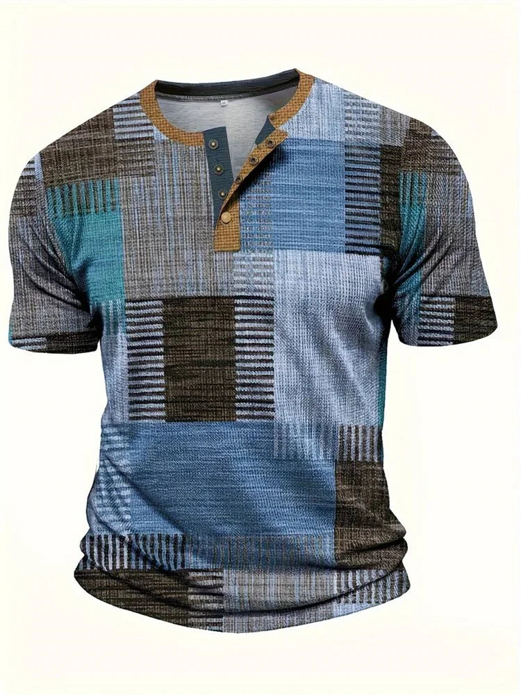 T-shirt à imprimé patchwork