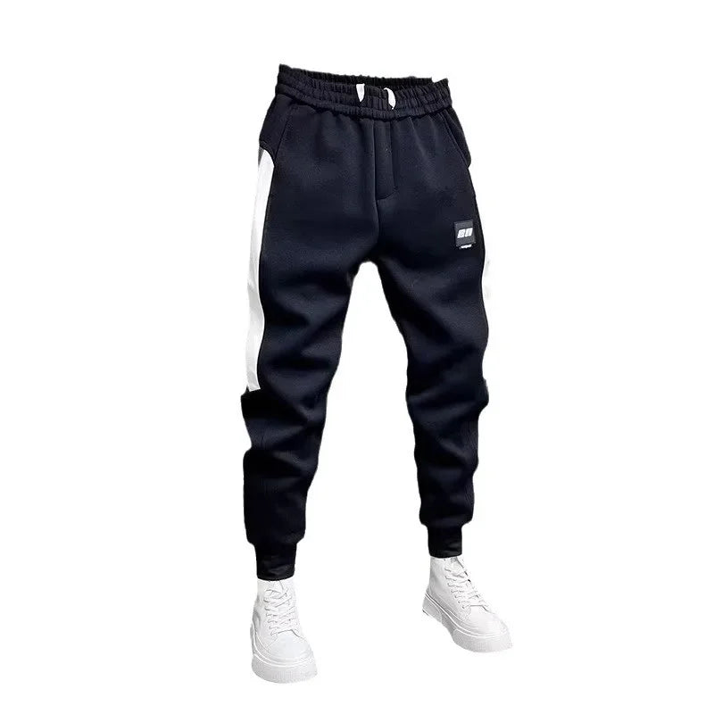 Pantalon de jogging noir à rayures