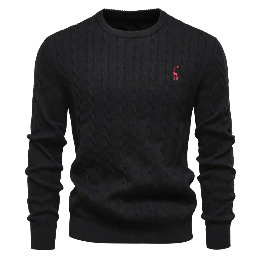 Pull en maille torsadée