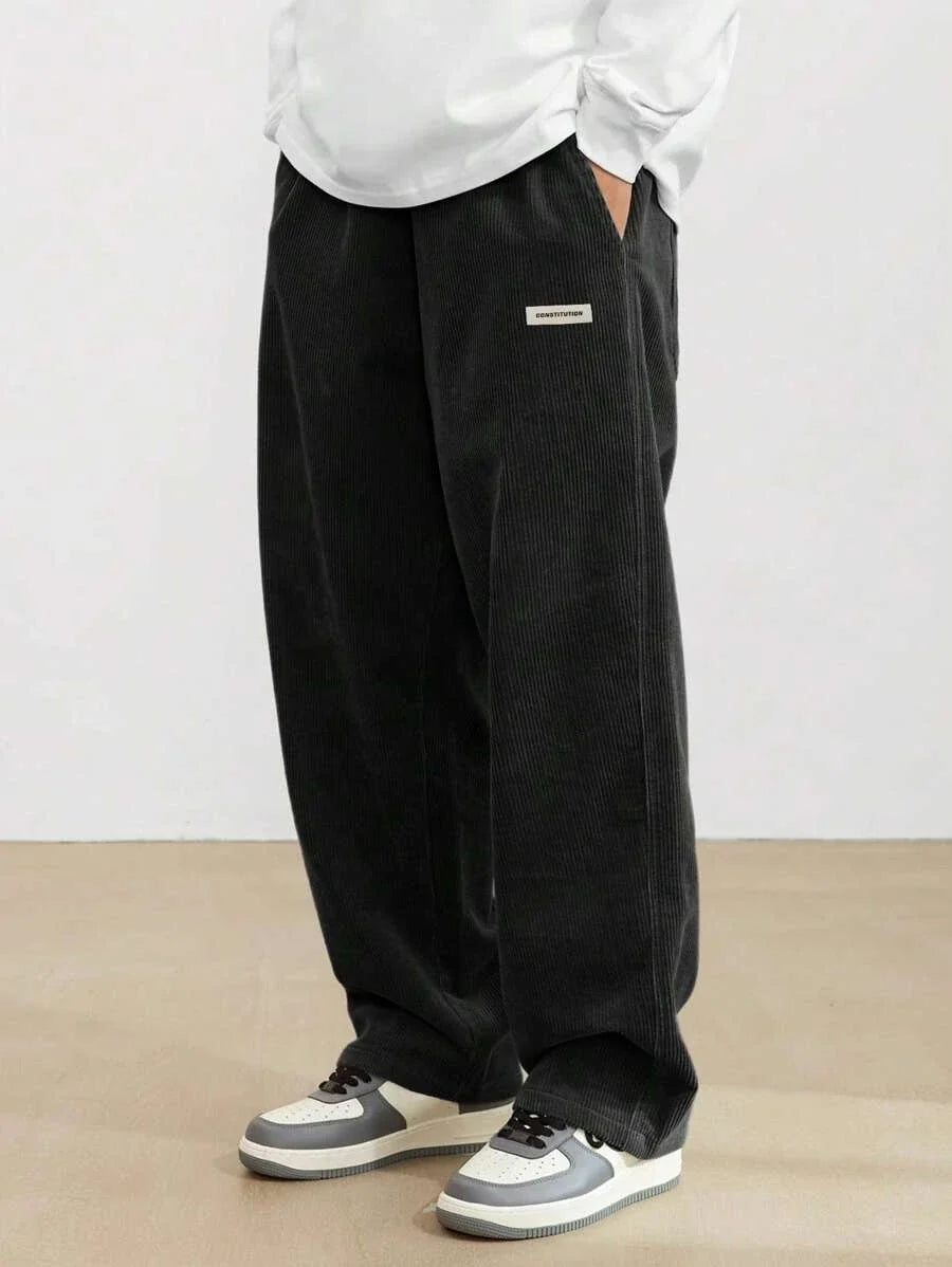 Pantalon velours côtelé coupe droite