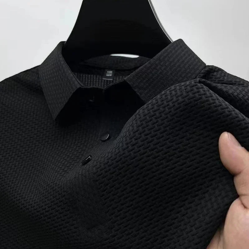Polo en maille tricotée manches courtes