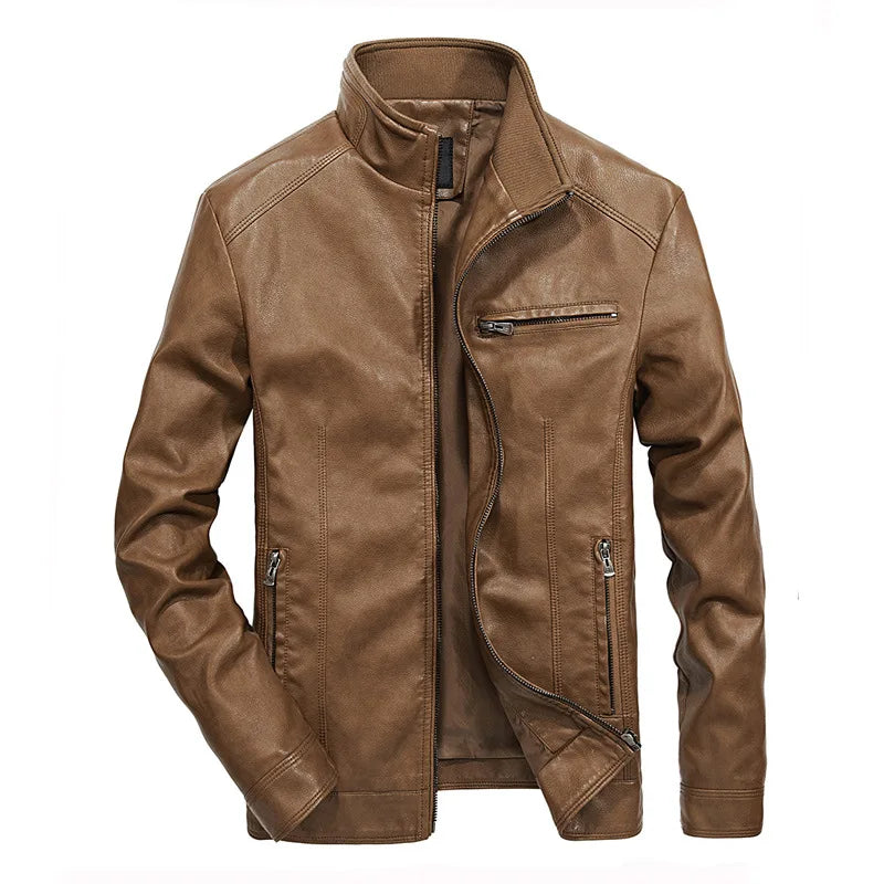 Veste effet cuir souple chic décontractée