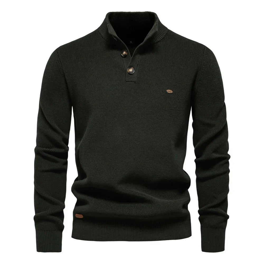 Pull col montant à boutons