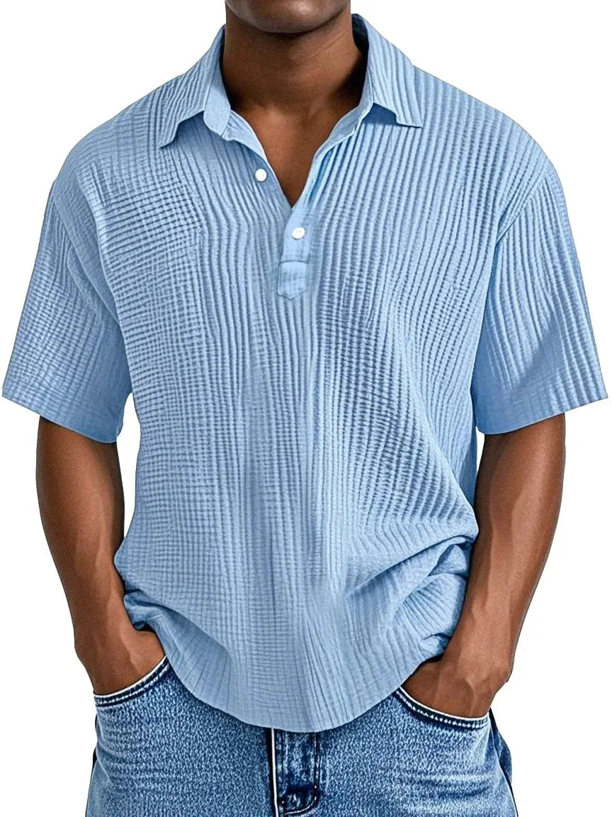 Chemise d'été rétro coupe décontractée