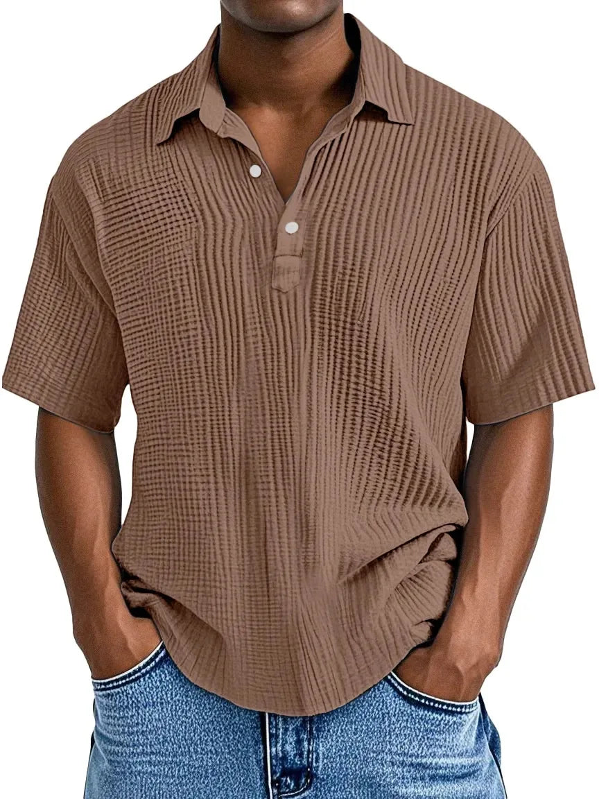 Chemise d'été rétro coupe décontractée