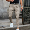 Pantalon décontracté à carreaux coupe confortable motif classique homme – Cahors