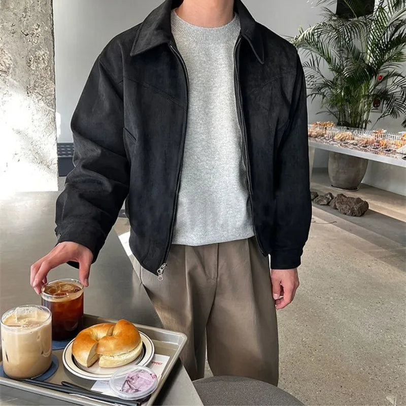 Manteau col sophistiqué zippé à la finition soignée homme – Lorgues