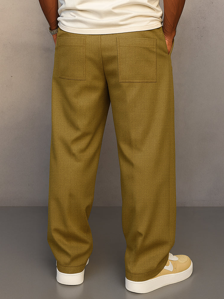 Pantalon large à plis taille cordon pour le quotidien homme – Draguignan