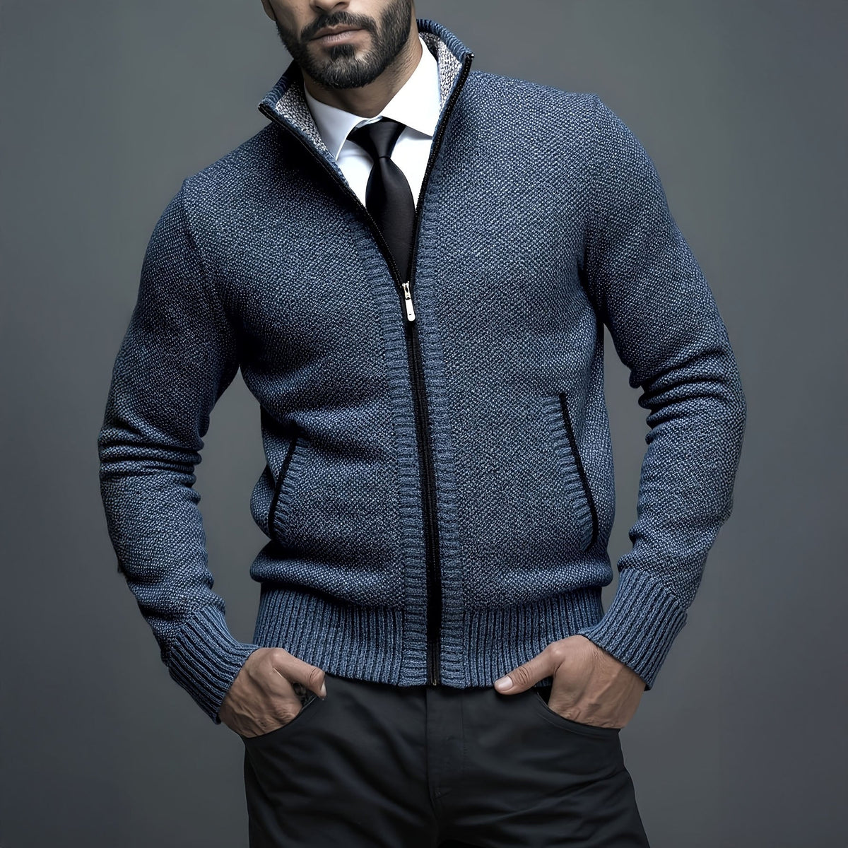 Gilet zippé coupe slim sans manches élégant style chic intemporel homme – Mercurey