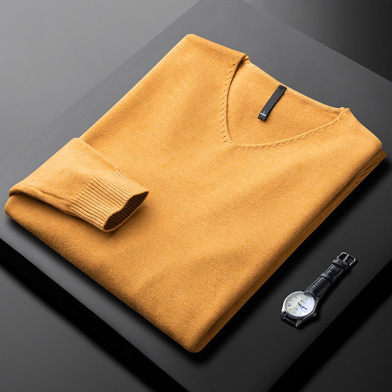 Pull col V en maille fine