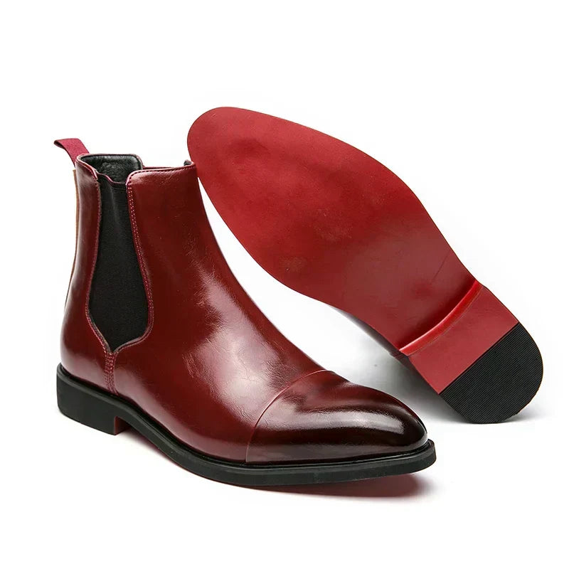 Bottines tendance en cuir ligne soignée style chic intemporel homme – Bléré