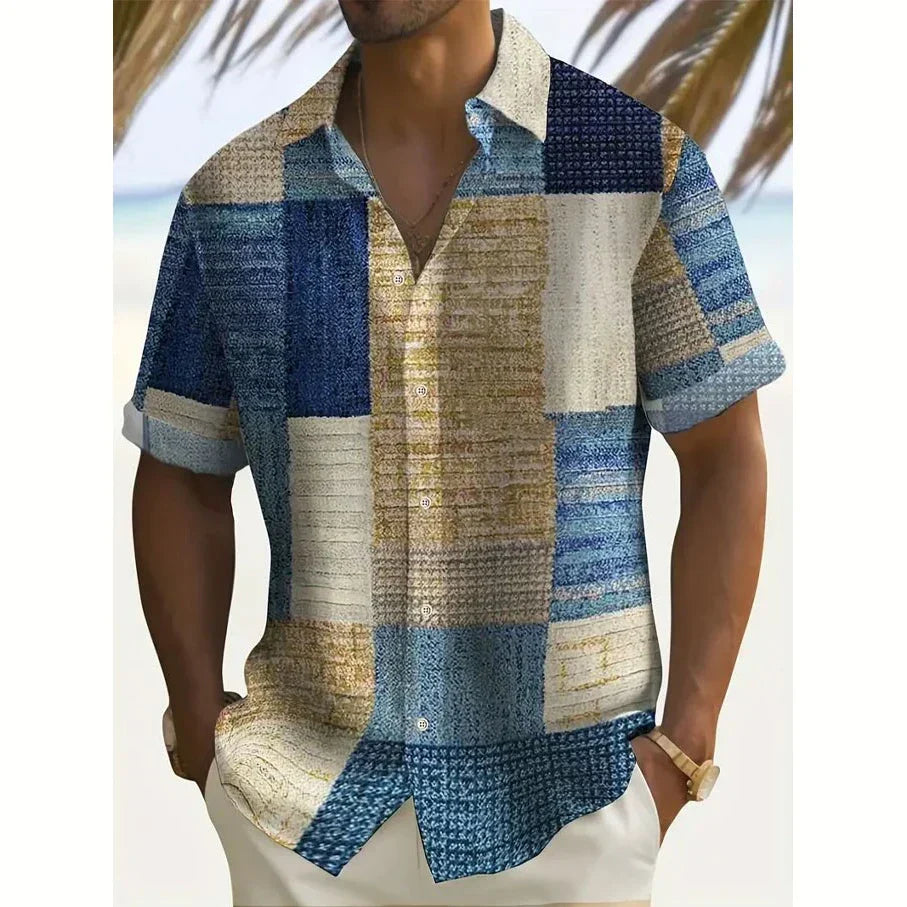 Chemise d'été à motif patchwork