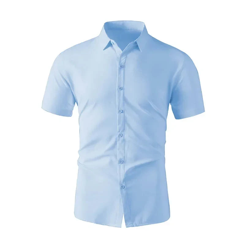 Chemise unie à manches courtes