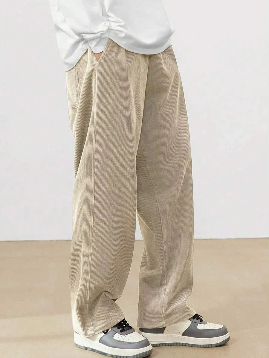 Pantalon velours côtelé coupe droite