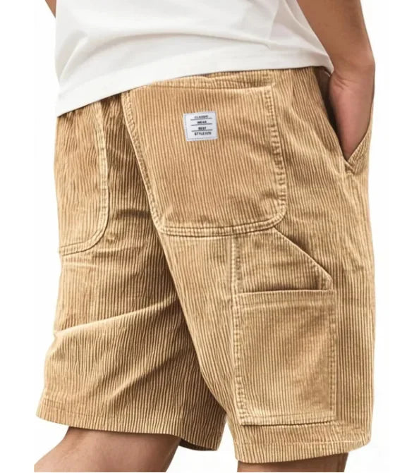 Short cargo en velours côtelé
