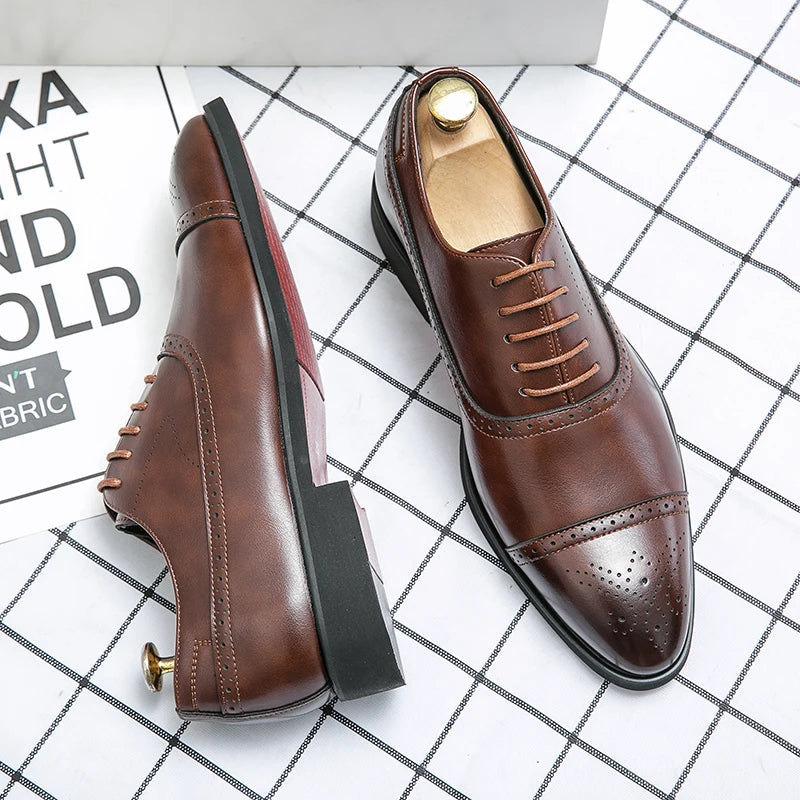 Richelieus brogue en cuir souple habillés style chic intemporel homme – Maintenon