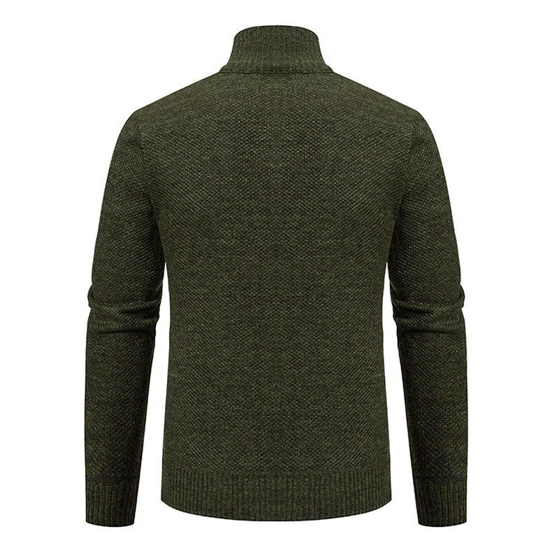Gilet en maille zippé à col montant