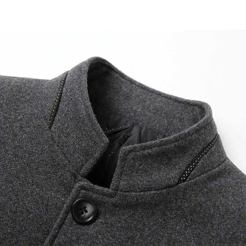 Manteau aspect lainage coupe structurée