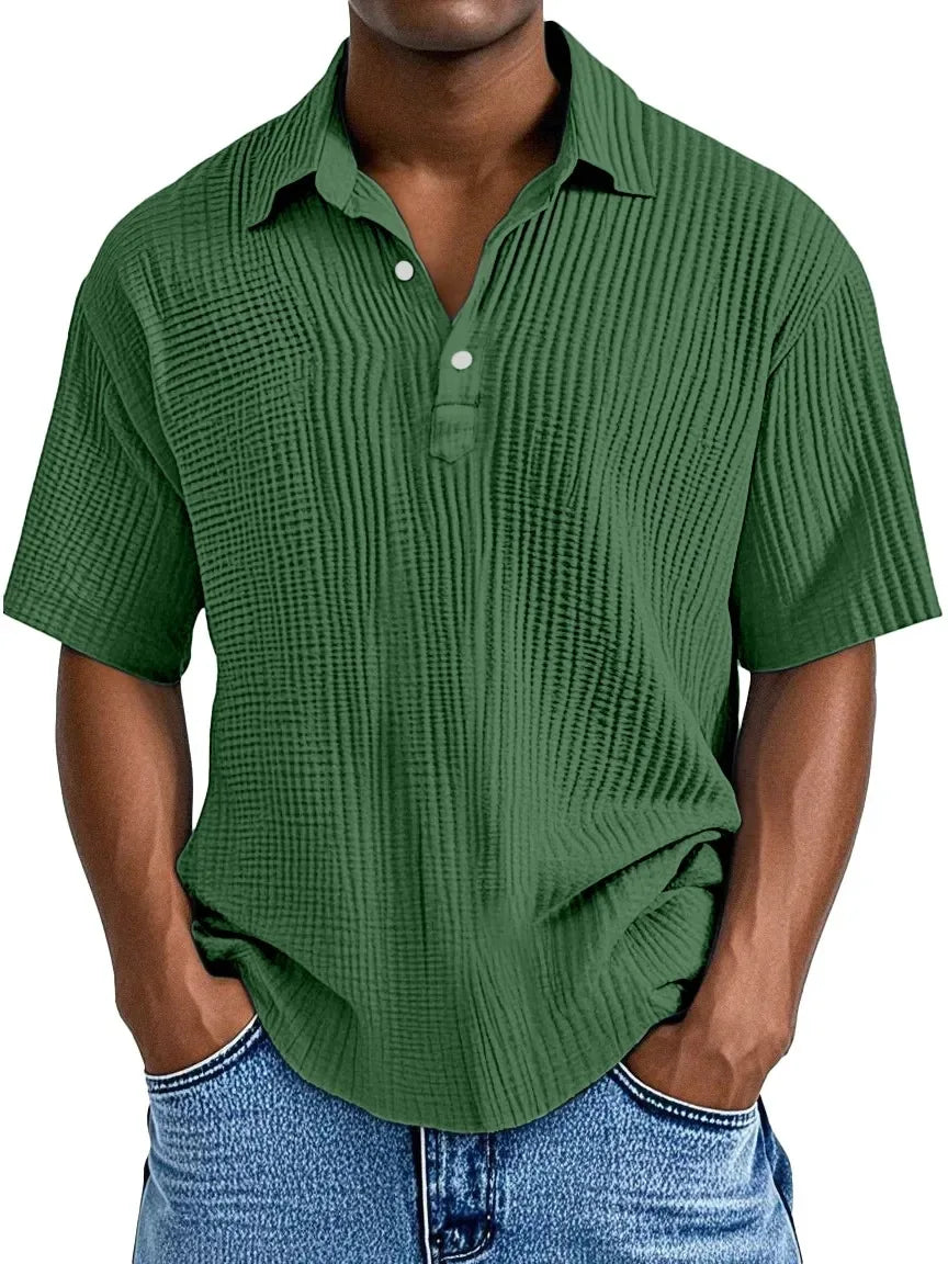Chemise d'été rétro coupe décontractée