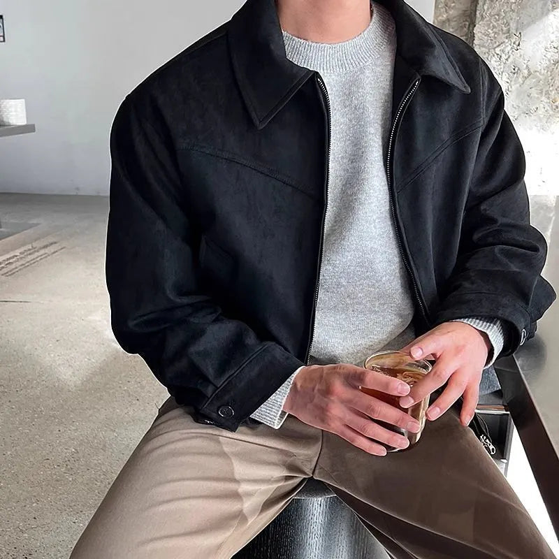 Manteau col sophistiqué zippé à la finition soignée homme – Lorgues