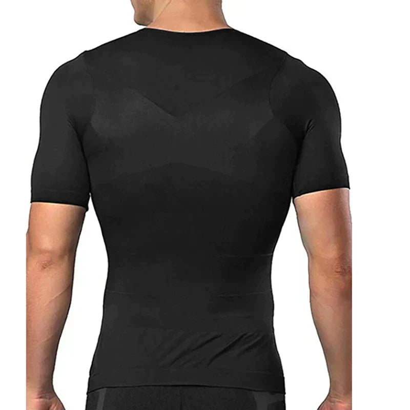 T-shirt de sport gainant stretch respirant au style intemporel homme – Rians