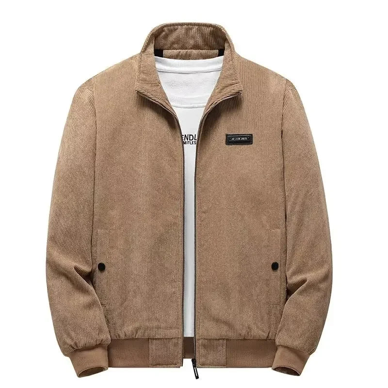 Veste aspect velours côtelé doublée