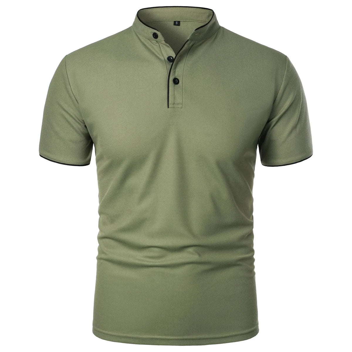 Polo uni manches courtes col structuré