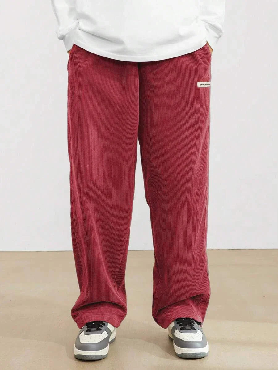 Pantalon velours côtelé coupe droite