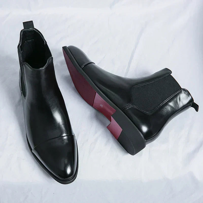 Bottines tendance en cuir ligne soignée style chic intemporel homme – Bléré