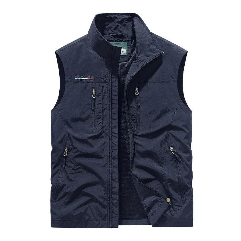 Gilet sans manches technique de randonnée coupe libre à poches homme – La Réole