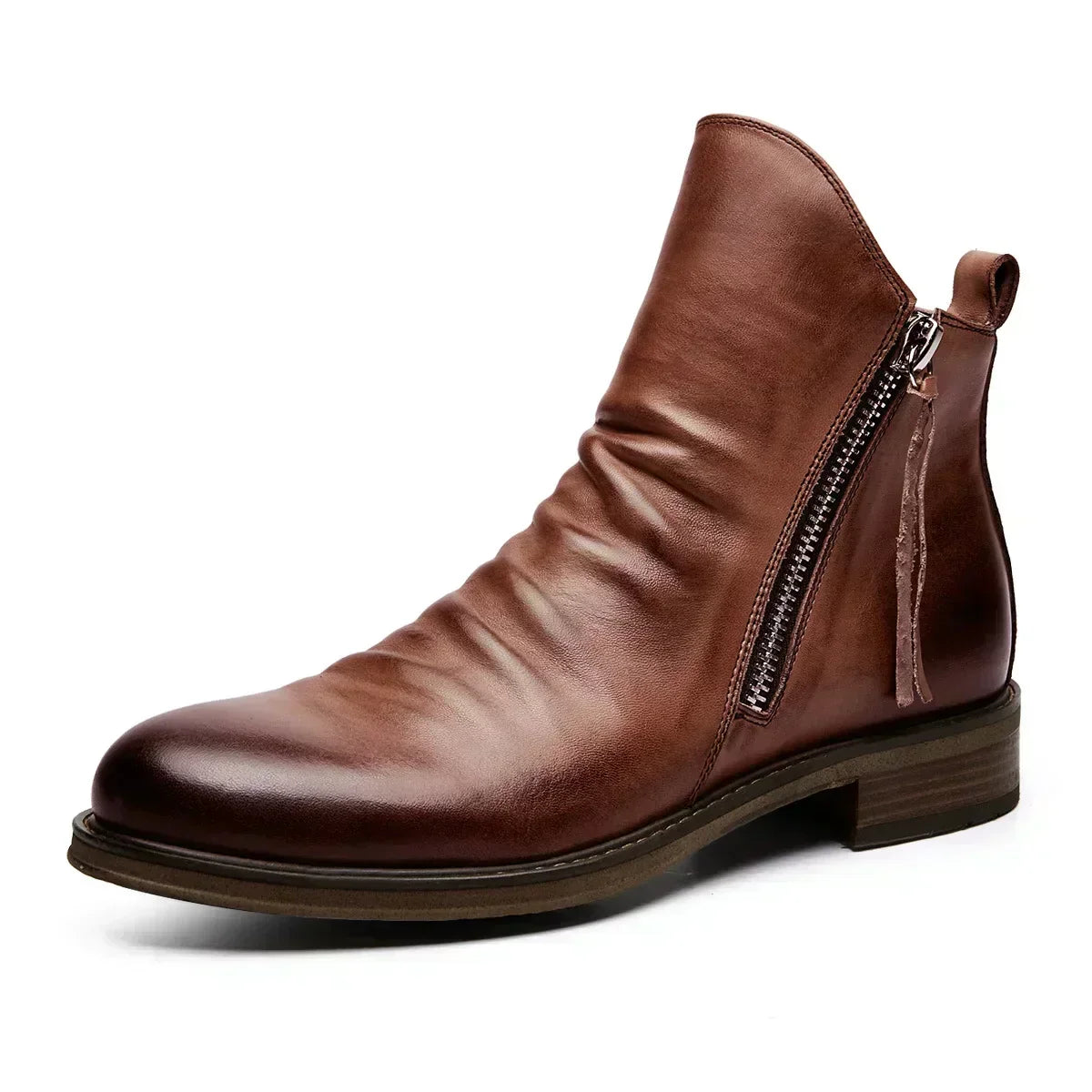 Chaussures de ville effet cuir lisse