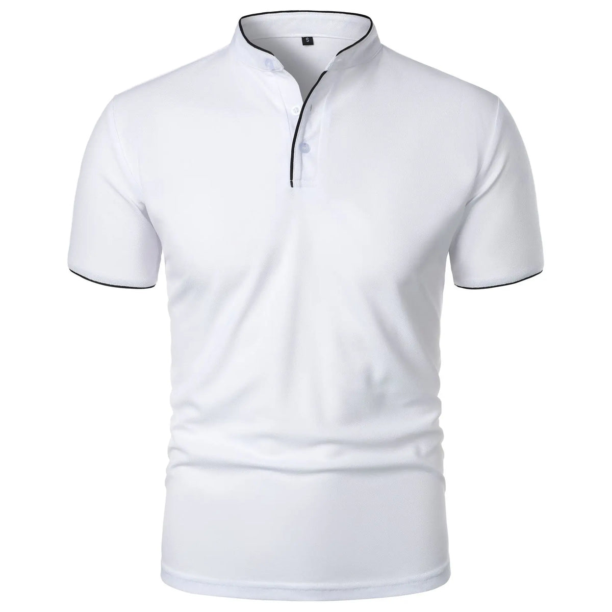 Polo uni manches courtes col structuré