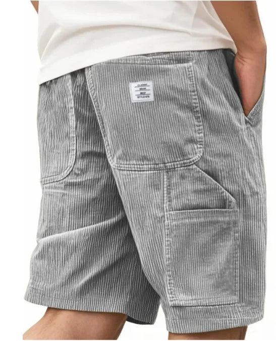 Short cargo en velours côtelé