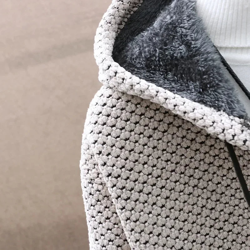Sweat à capuche en maille texturée