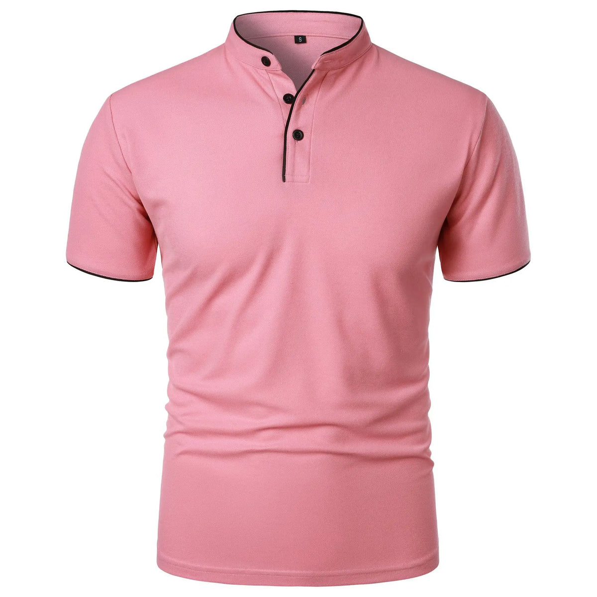 Polo uni manches courtes col structuré