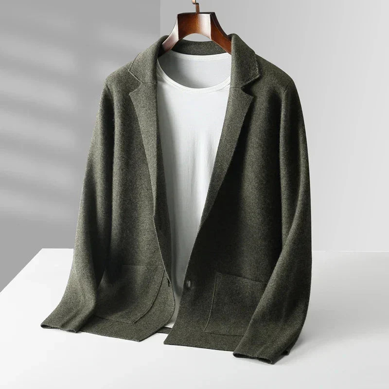 Cardigan façon blazer en maille douce