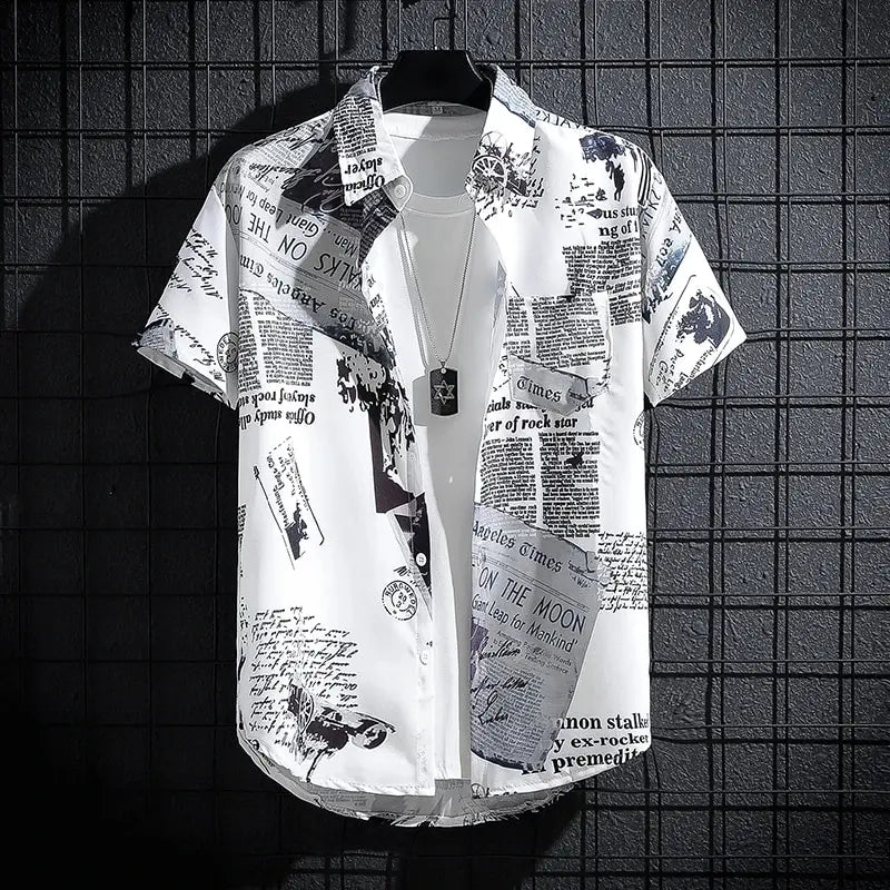 Chemise à motif imprimé contrasté