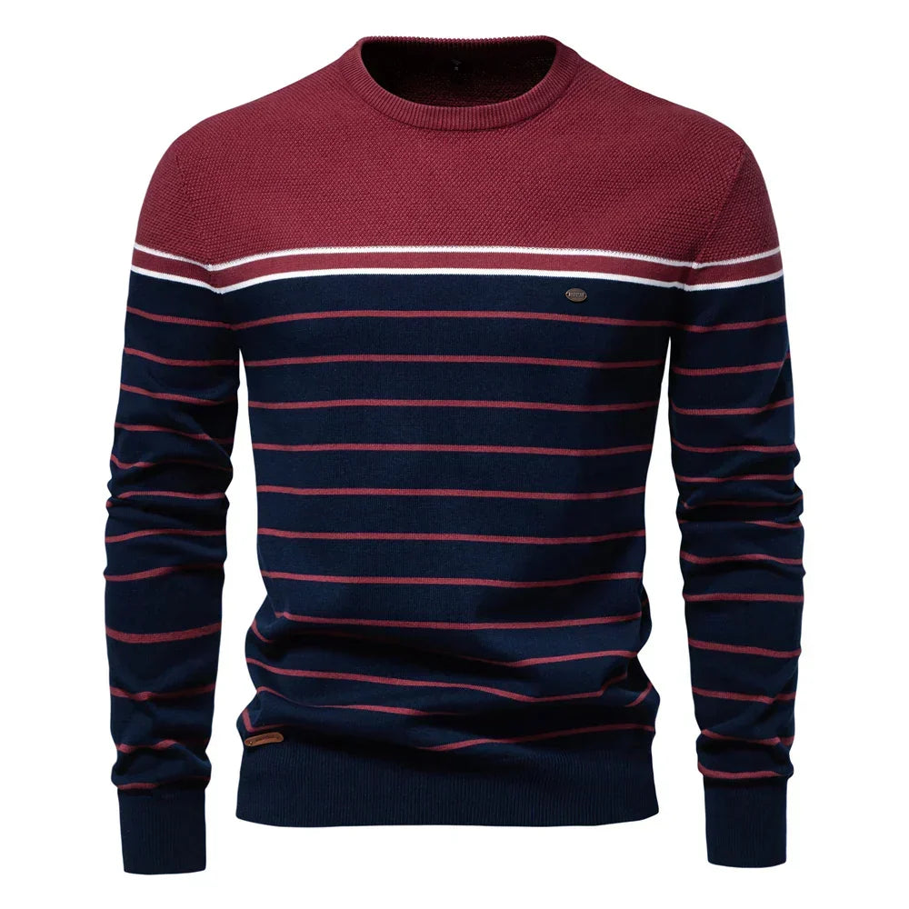 Pull en maille à rayures