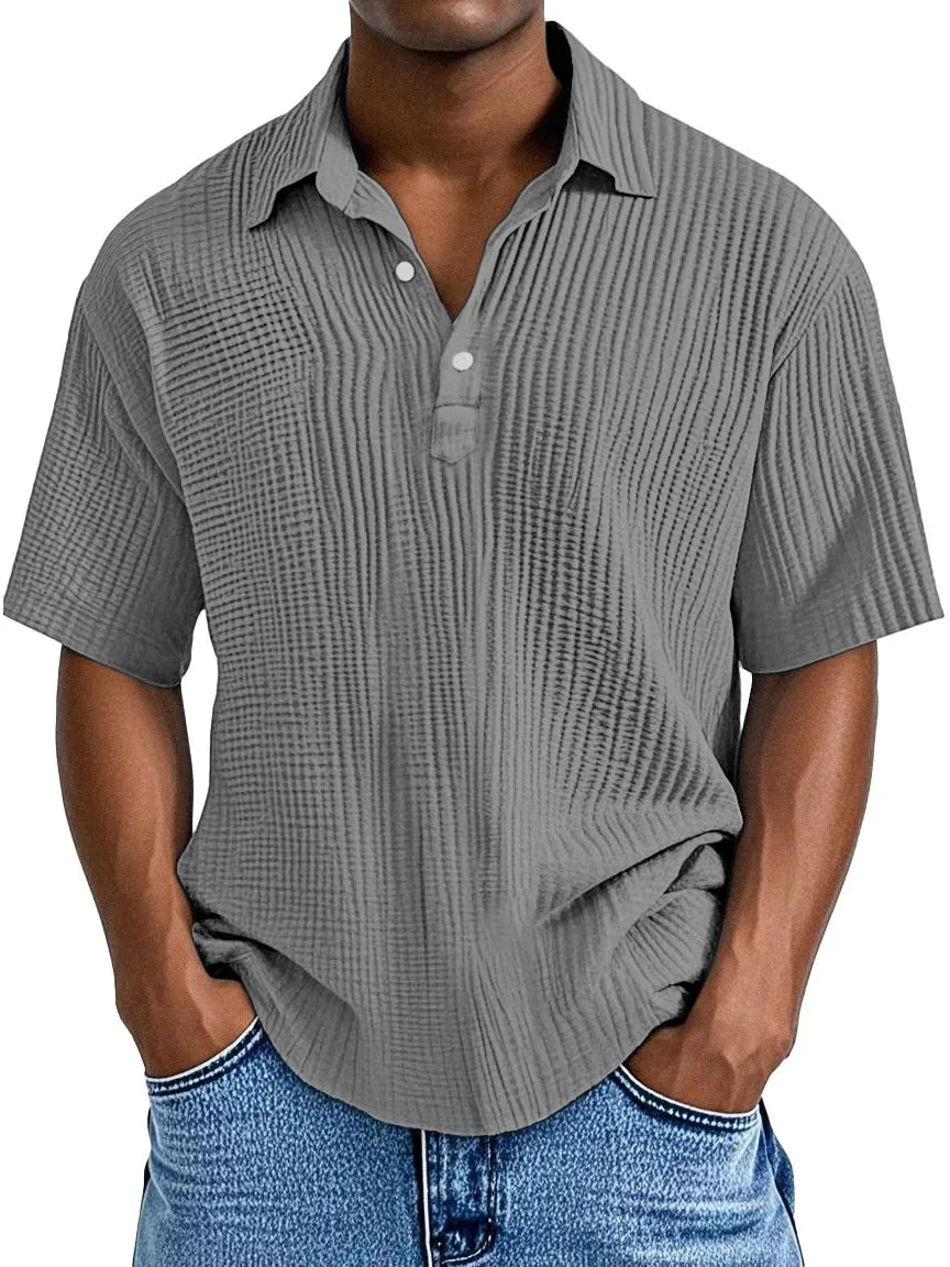 Chemise d'été rétro coupe décontractée